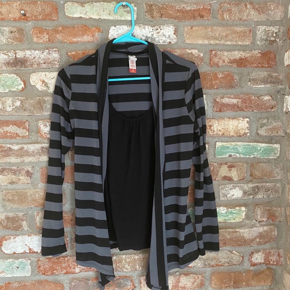 Tee with attached camisole